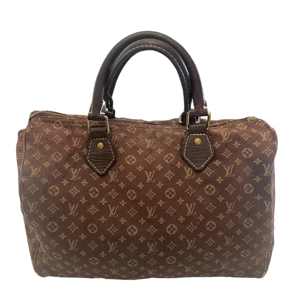 Authentic Louis Vuitton Denim Mini Lin Monogram Speedy 30